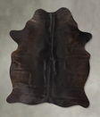 Solid Black Large Brazilian Cowhide Rug 6'5"H x 4'11"W #B25385 by Hudson Hides