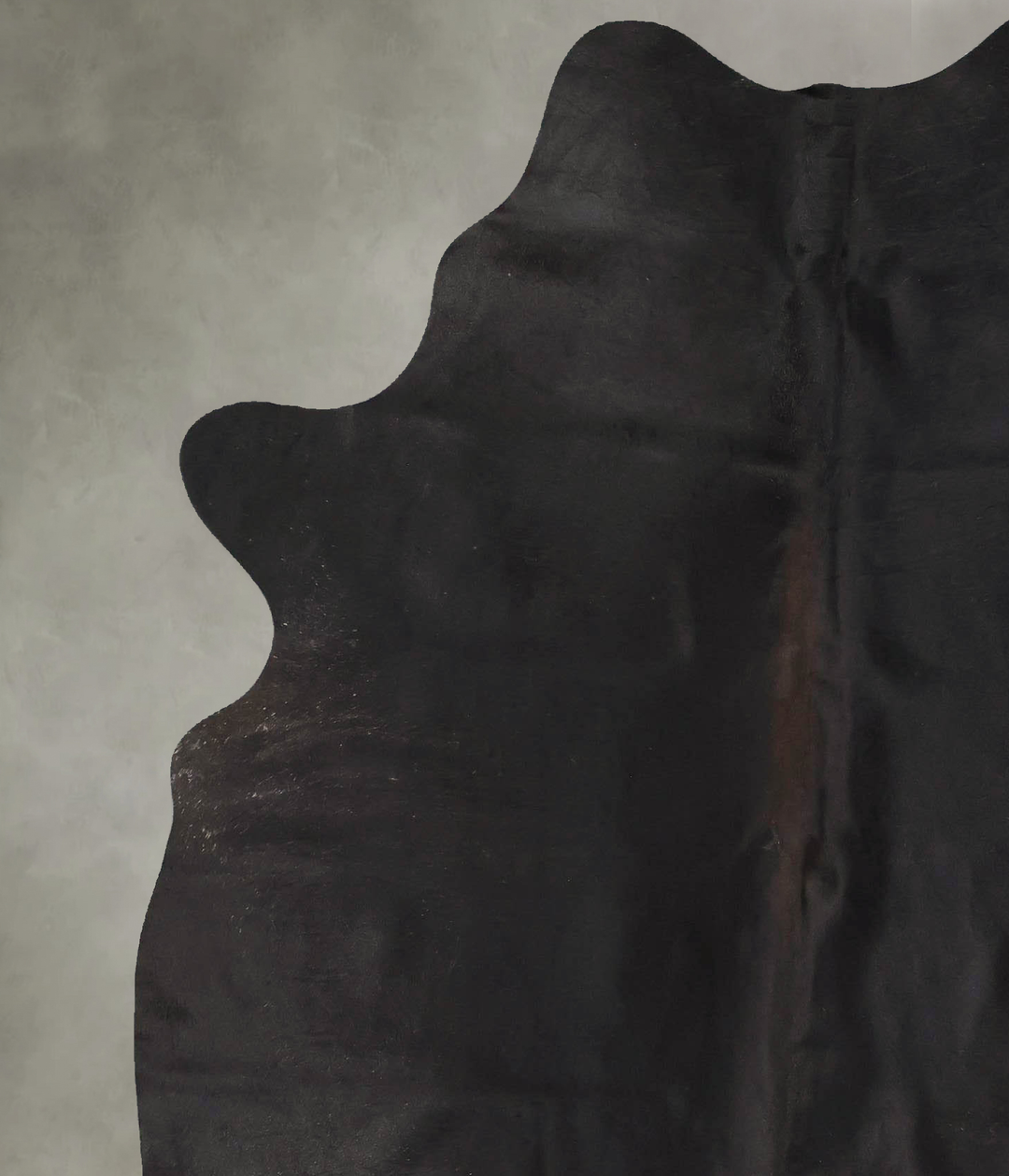 Solid Black Large Brazilian Cowhide Rug 7'0"H x 5'8"W #B25386 by Hudso