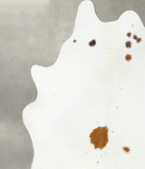 Brown and White Regular XX-Large Brazilian Cowhide Rug 7'11"H x 6'8"W #B25388 by Hudson Hides