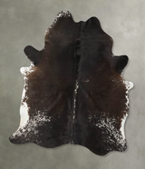 Chocolate and White XX-Large Brazilian Cowhide Rug 7'11"H x 6'7"W #B25411 by Hudson Hides