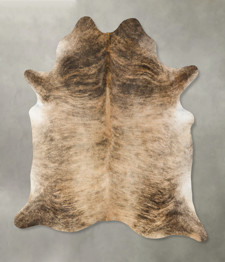 Light Brindle XX-Large Brazilian Cowhide Rug 8'4"H x 7'1"W #B25444 by Hudson Hides