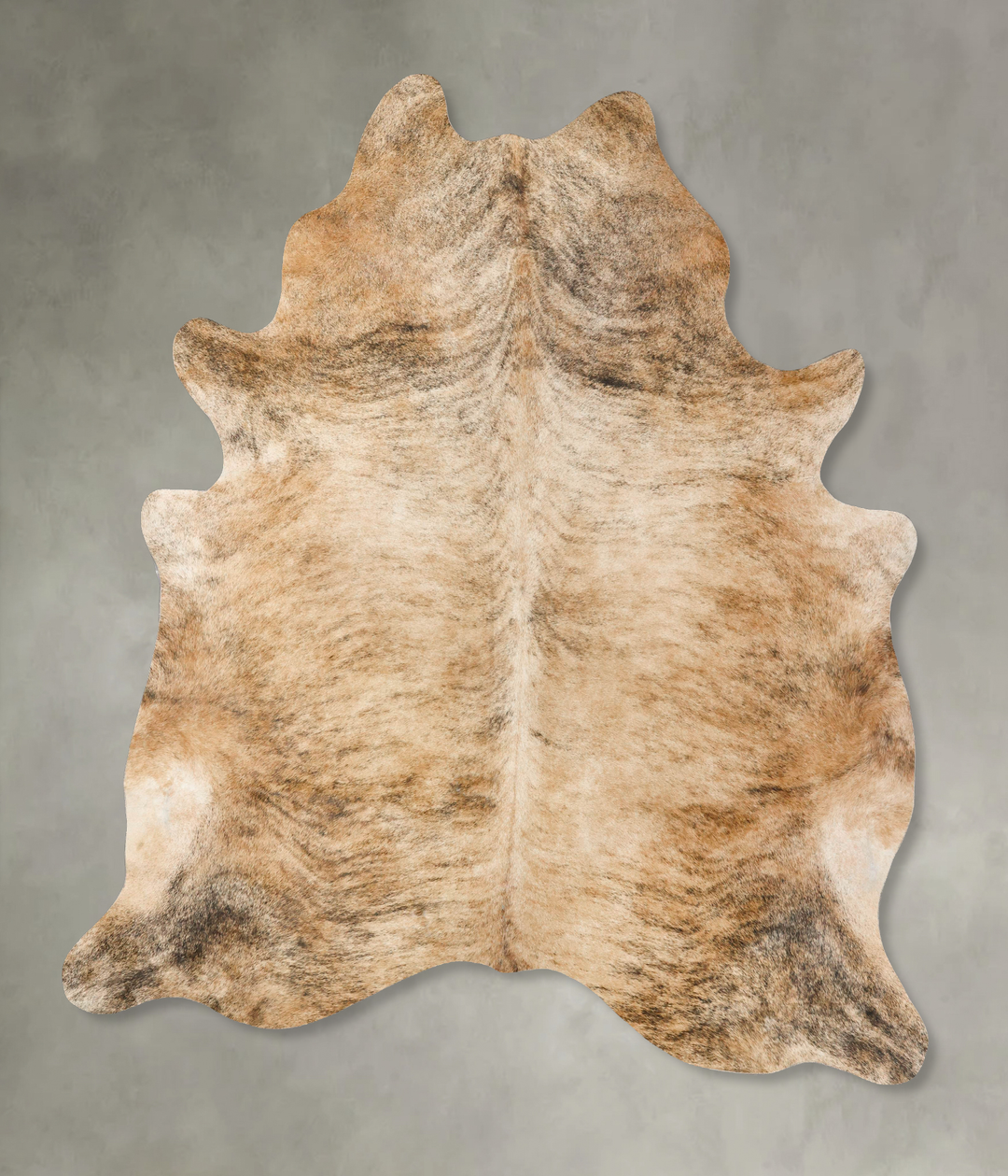 Light Brindle XX-Large Brazilian Cowhide Rug 8'8"H x 7'4"W #B25446 by 