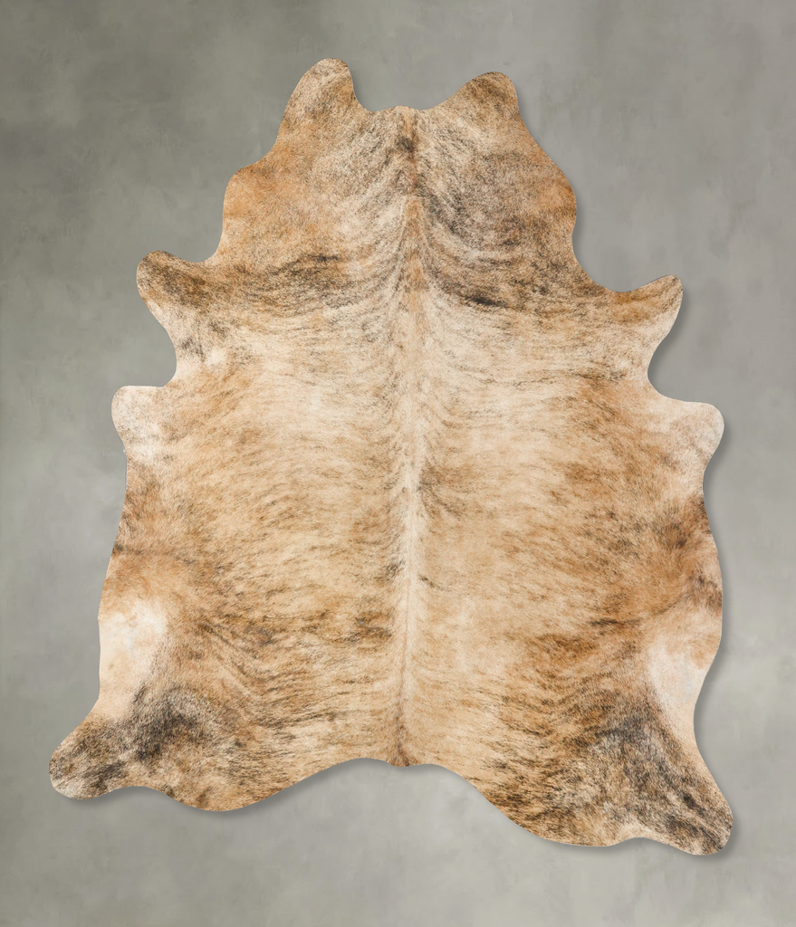 Light Brindle XX-Large Brazilian Cowhide Rug 8'8"H x 7'4"W #B25446 by Hudson Hides