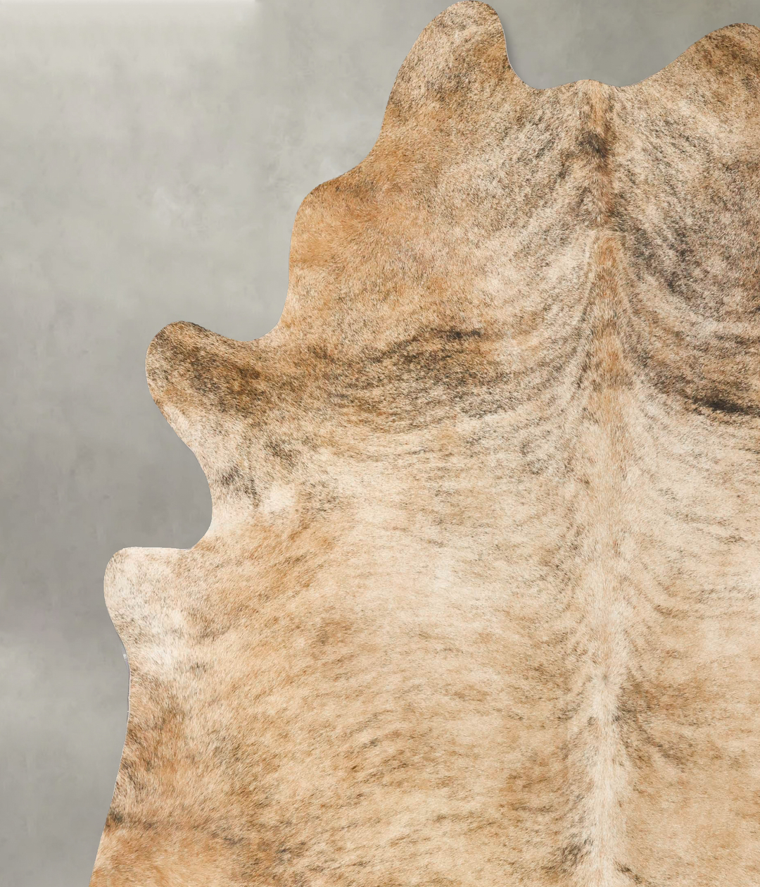 Light Brindle XX-Large Brazilian Cowhide Rug 8'8"H x 7'4"W #B25446 by 