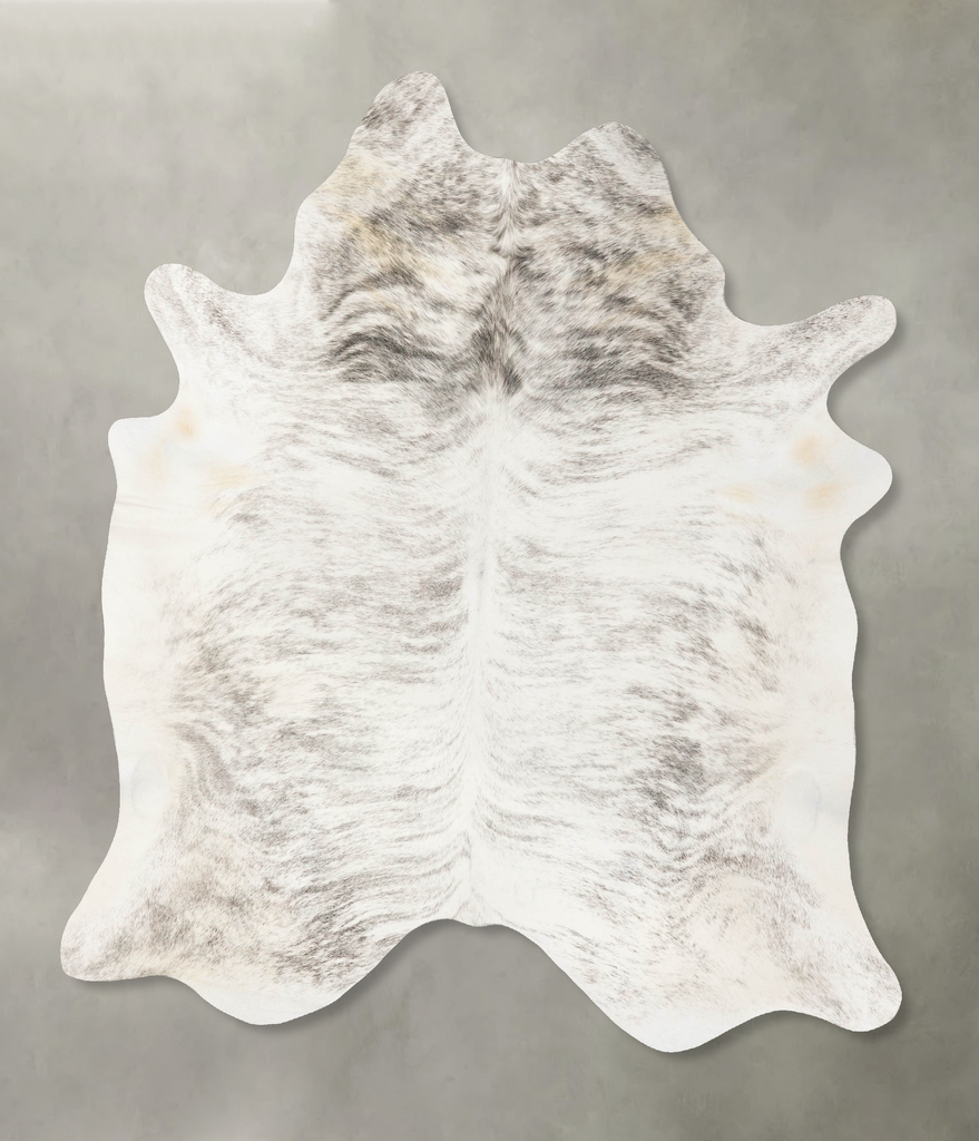 Grey Brindle XX-Large Brazilian Cowhide Rug 8'1"H x 6'6"W #B25451 by Hudson Hides