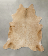 Champagne X-Large Brazilian Cowhide Rug 6'10"H x 6'0"W #B25468 by Hudson Hides