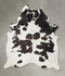 Chocolate and White XX-Large Brazilian Cowhide Rug 8'4