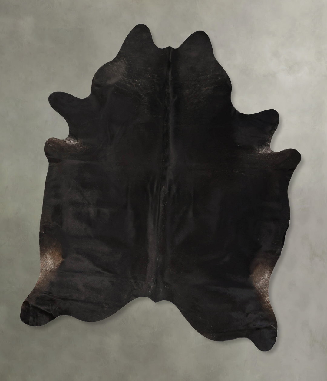 Solid Black XX-Large Brazilian Cowhide Rug 8'5"H x 7'3"W #B25502 by Hu