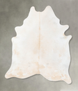 Ivory with Beige XX-Large Brazilian Cowhide Rug 8'2"H x 6'8"W #B25507 by Hudson Hides