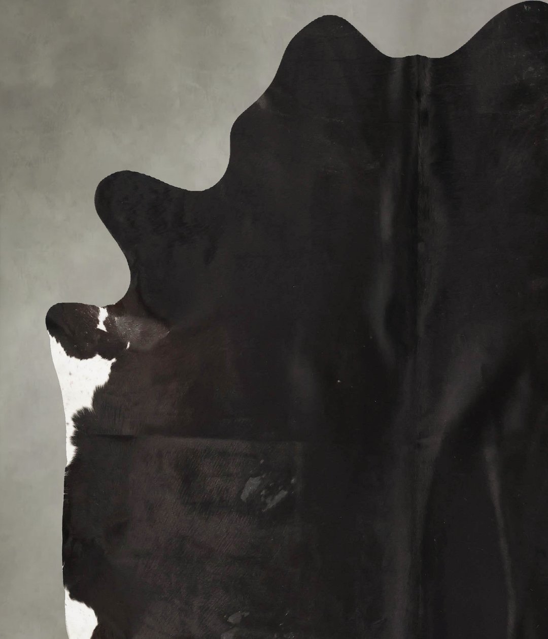 Solid Black XX-Large Brazilian Cowhide Rug 7'8"H x 7'0"W #B25508 by Hu