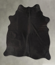 Solid Black Large Brazilian Cowhide Rug 6'2"H x 5'6"W #B25519 by Hudson Hides