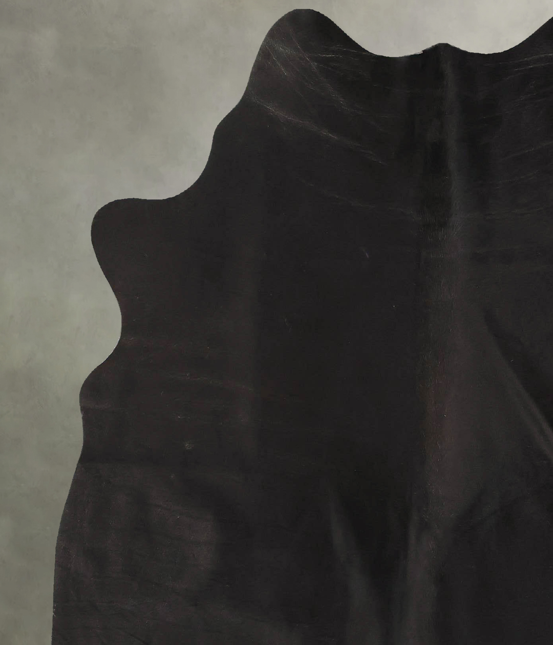 Solid Black Large Brazilian Cowhide Rug 6'2"H x 5'6"W #B25519 by Hudso