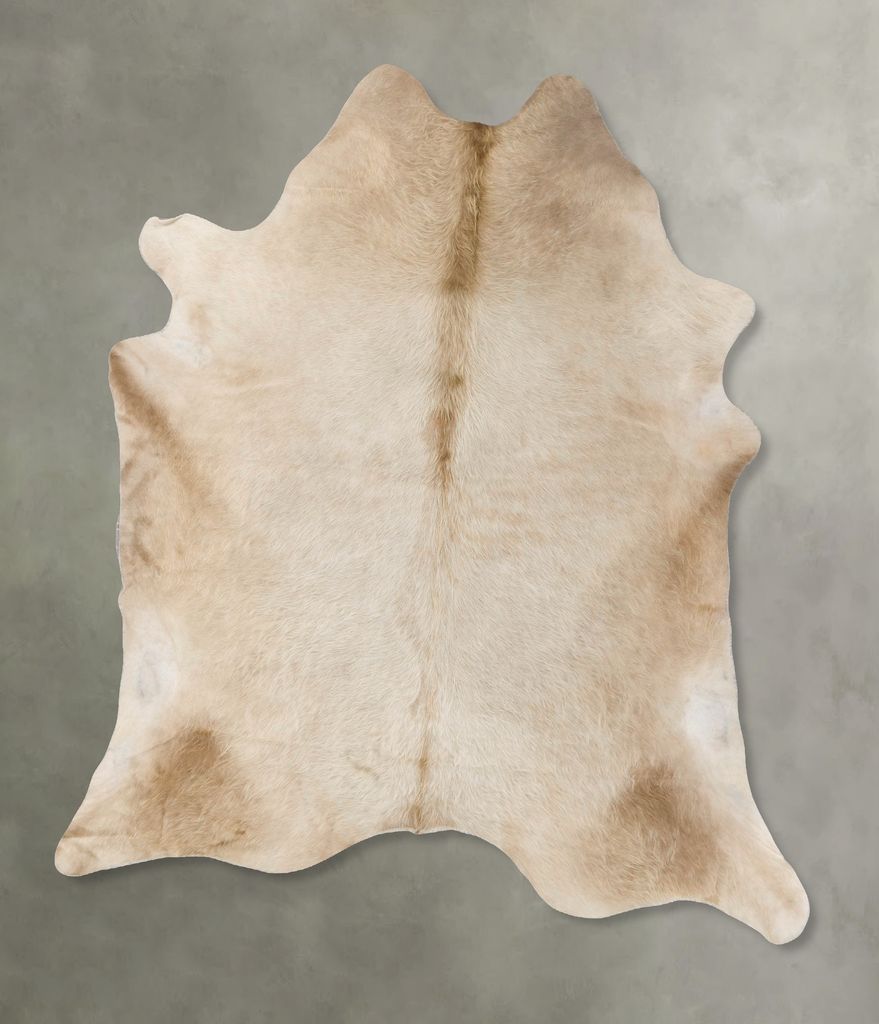 Champagne XX-Large Brazilian Cowhide Rug 8'5"H x 7'5"W #B25548 by Hudson Hides