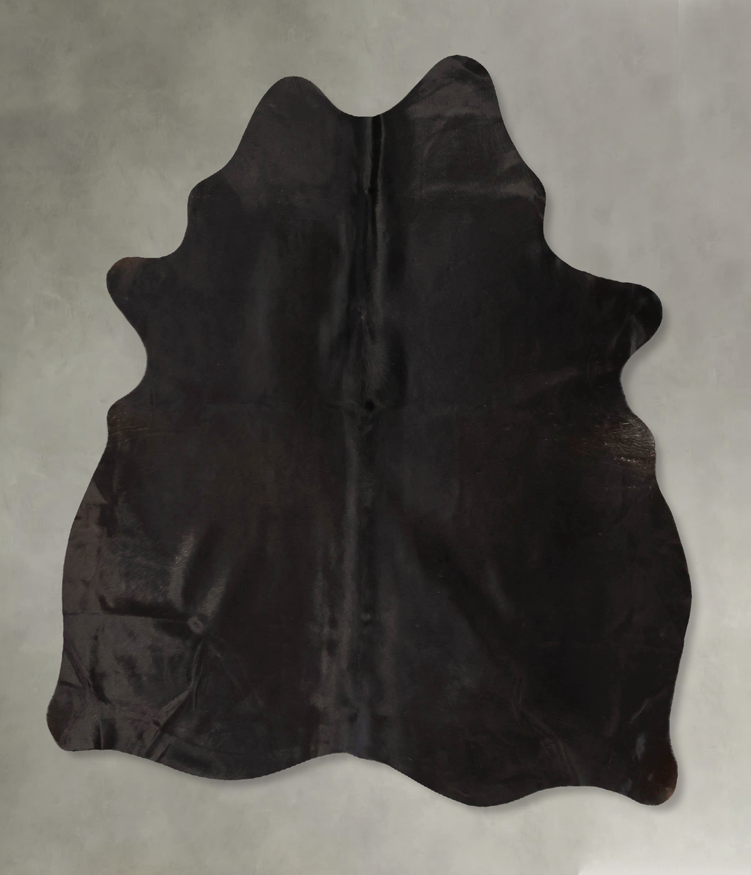 Solid Black Large Brazilian Cowhide Rug 6'2"H x 5'4"W #B25563 by Hudso