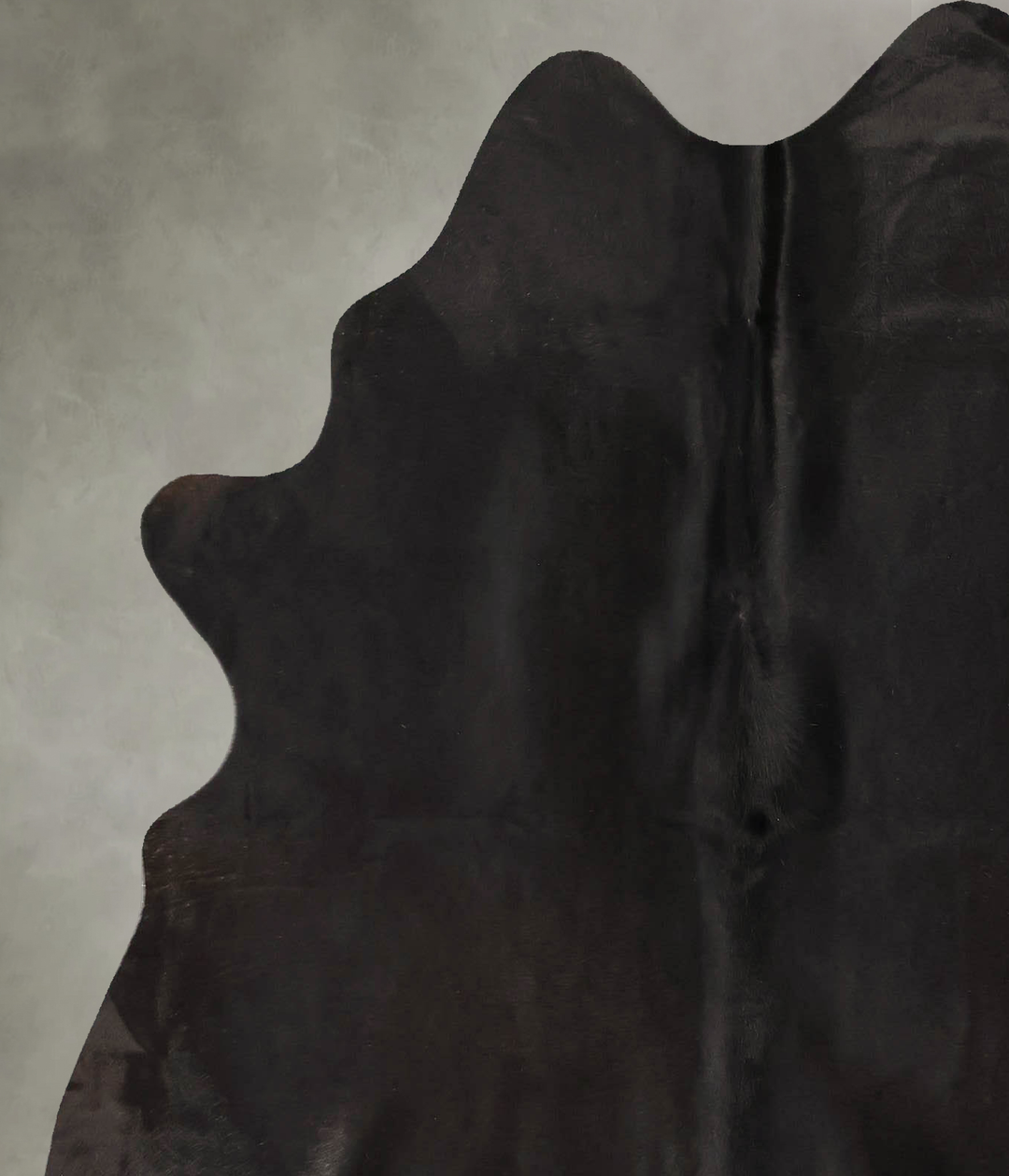 Solid Black Large Brazilian Cowhide Rug 6'2"H x 5'4"W #B25563 by Hudso
