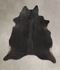 Solid Black X-Large Brazilian Cowhide Rug 7'3