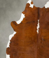 Tricolor X-Large Brazilian Cowhide Rug 7'1"H x 5'11"W #B25580 by Hudson Hides