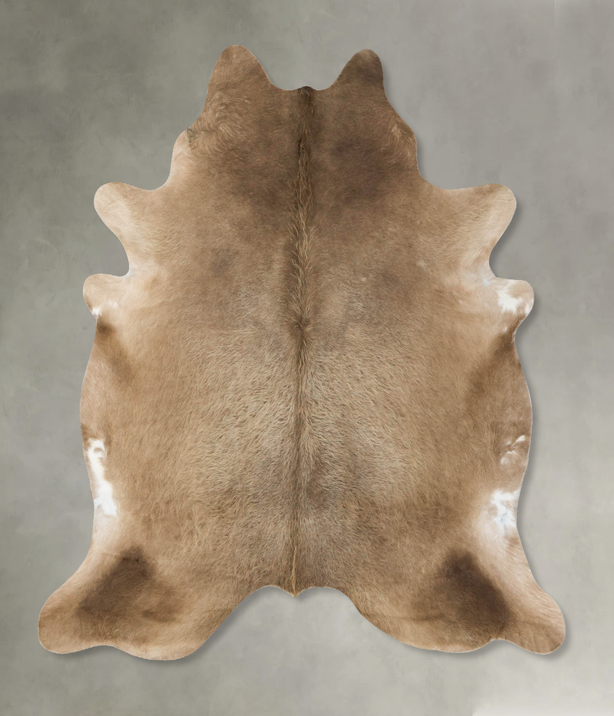 Champagne XX-Large Brazilian Cowhide Rug 7'9"H x 6'6"W #B25597 by Hudson Hides