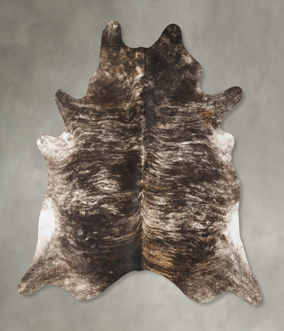 Dark Brindle XX-Large Brazilian Cowhide Rug 8'0"H x 6'11"W #B25612 by 