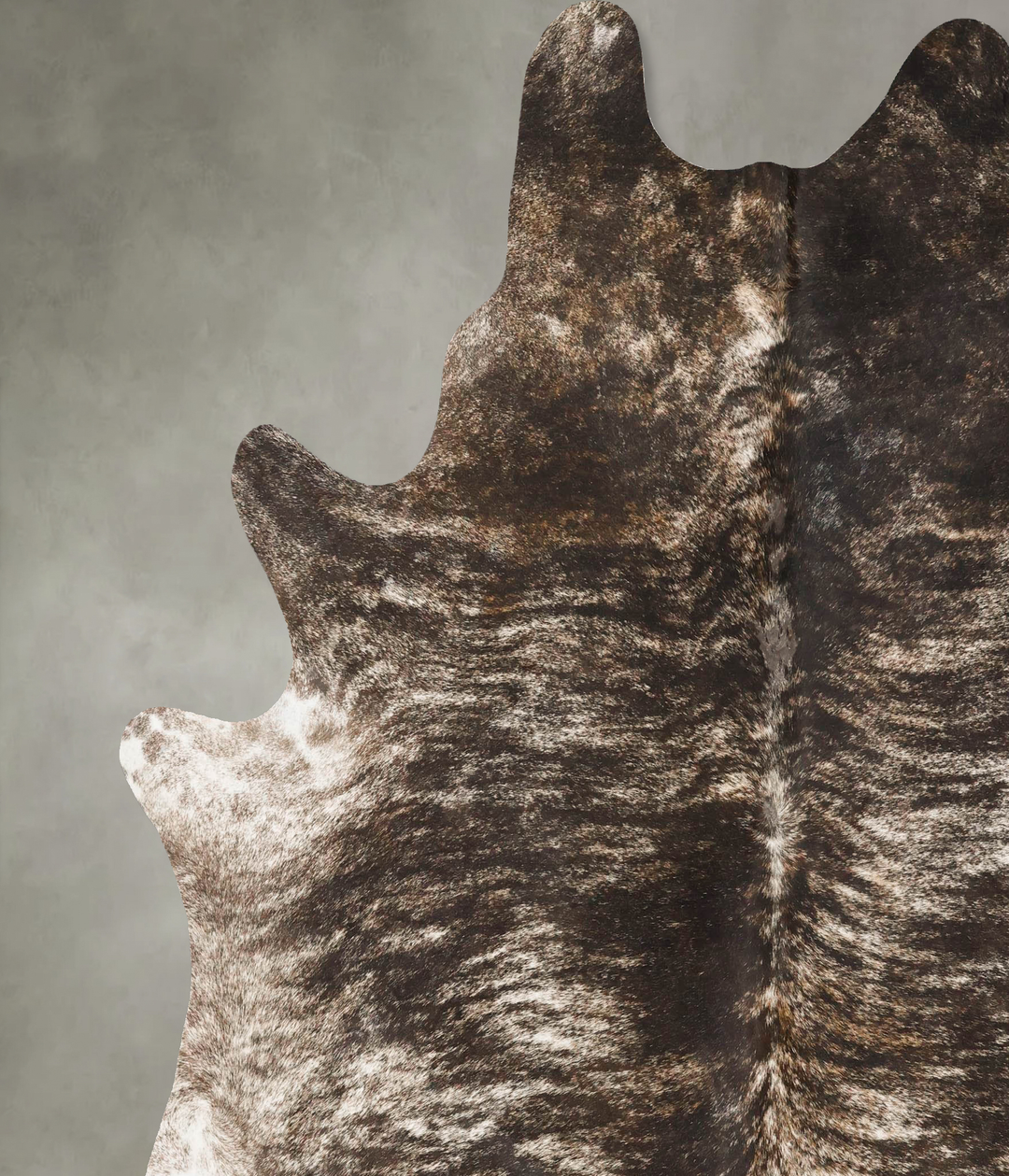 Dark Brindle XX-Large Brazilian Cowhide Rug 8'0"H x 6'11"W #B25612 by 