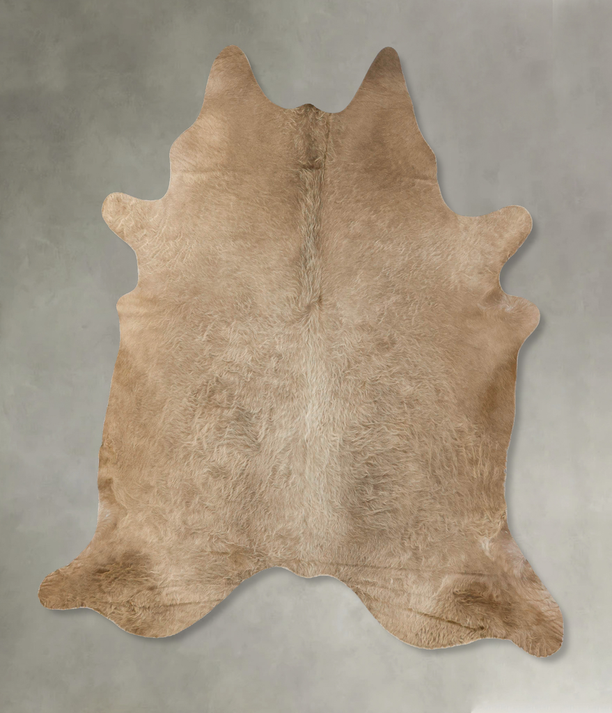 Champagne XX-Large Brazilian Cowhide Rug 7'8"H x 6'9"W #B25620 by Hudson Hides