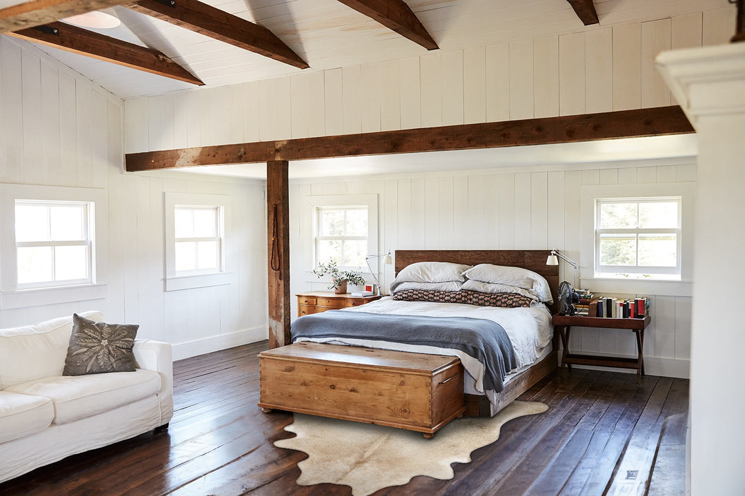 Champagne X-Large Brazilian Cowhide Rug 7'6"H x 6'8"W #B25624 by Hudso