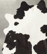 Black and White X-Large Brazilian Cowhide Rug 7'1"H x 6'2"W #B25633 by Hudson Hides