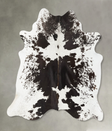 Chocolate and White X-Large Brazilian Cowhide Rug 7'4"H x 6'7"W #B25656 by Hudson Hides