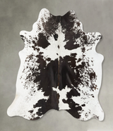 Chocolate and White X-Large Brazilian Cowhide Rug 7'4"H x 6'7"W #B25656 by Hudson Hides