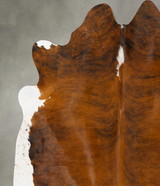 Medium Brindle X-Large Brazilian Cowhide Rug 6'11"H x 7'1"W #B25660 by Hudson Hides
