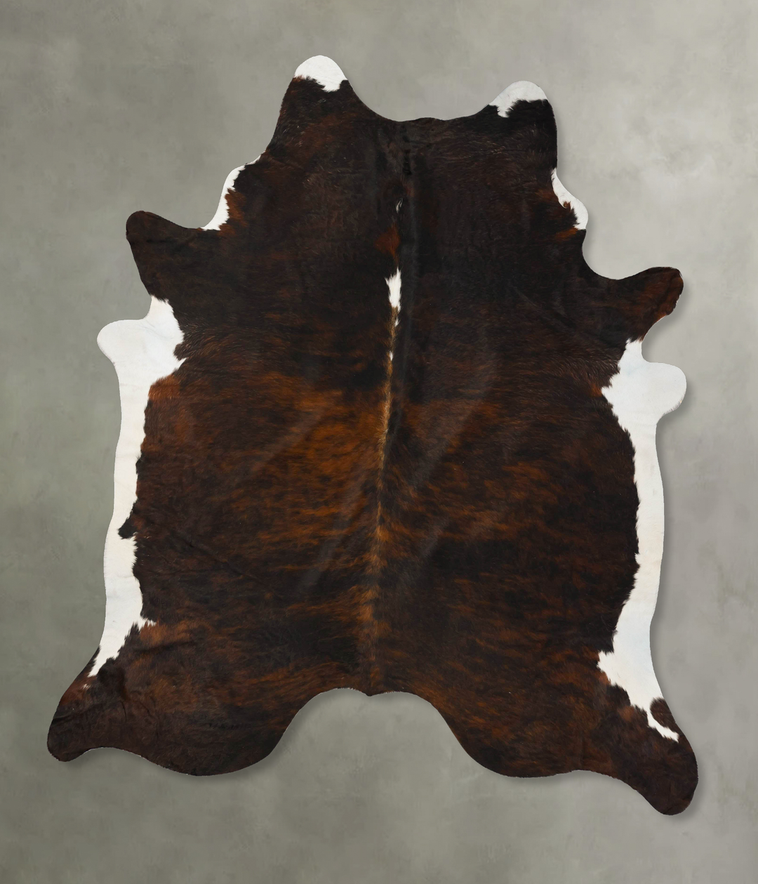 Dark Brindle XX-Large Brazilian Cowhide Rug 8'10"H x 7'3"W #B25671 by 