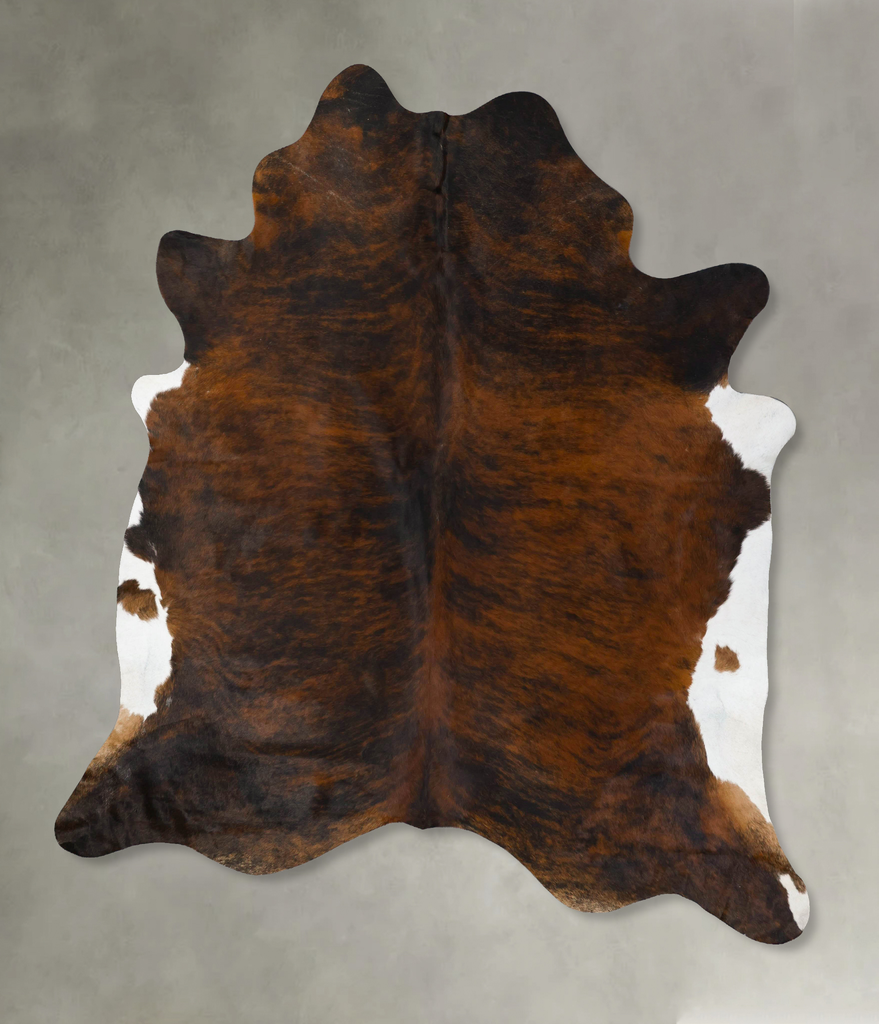 Dark Brindle XX-Large Brazilian Cowhide Rug 9'0"H x 7'11"W #B25699 by Hudson Hides