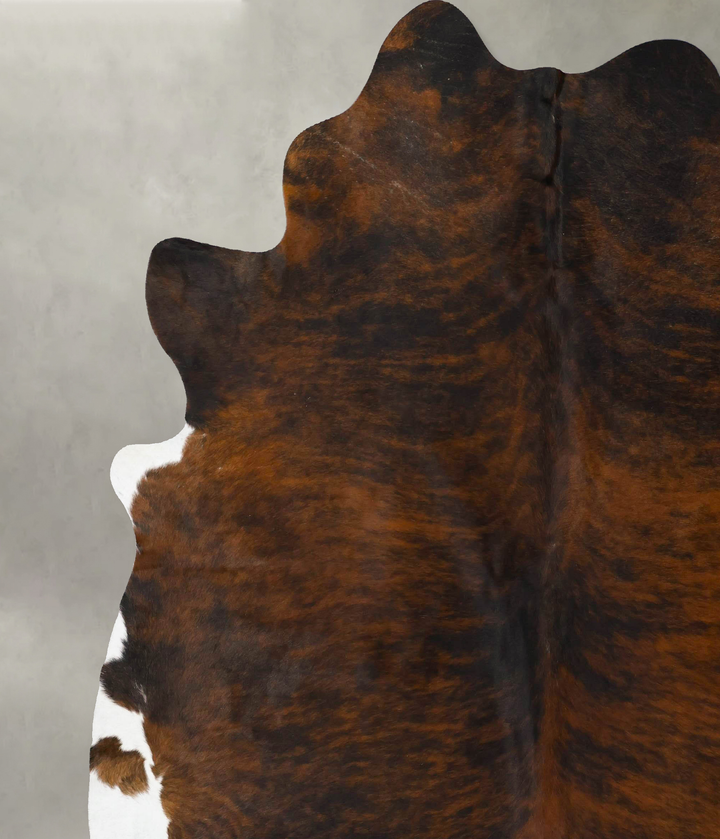 Dark Brindle XX-Large Brazilian Cowhide Rug 9'0"H x 7'11"W #B25699 by Hudson Hides
