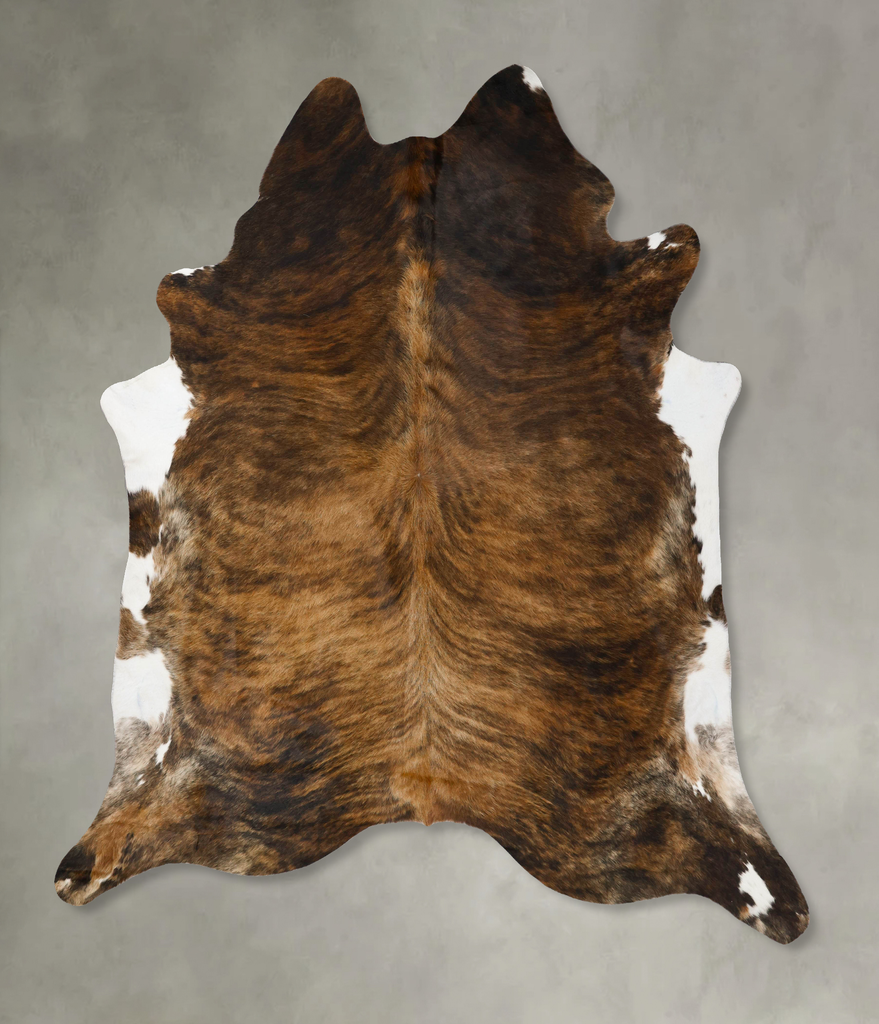 Dark Brindle XX-Large Brazilian Cowhide Rug 9'5"H x 8'1"W #B25705 by Hudson Hides