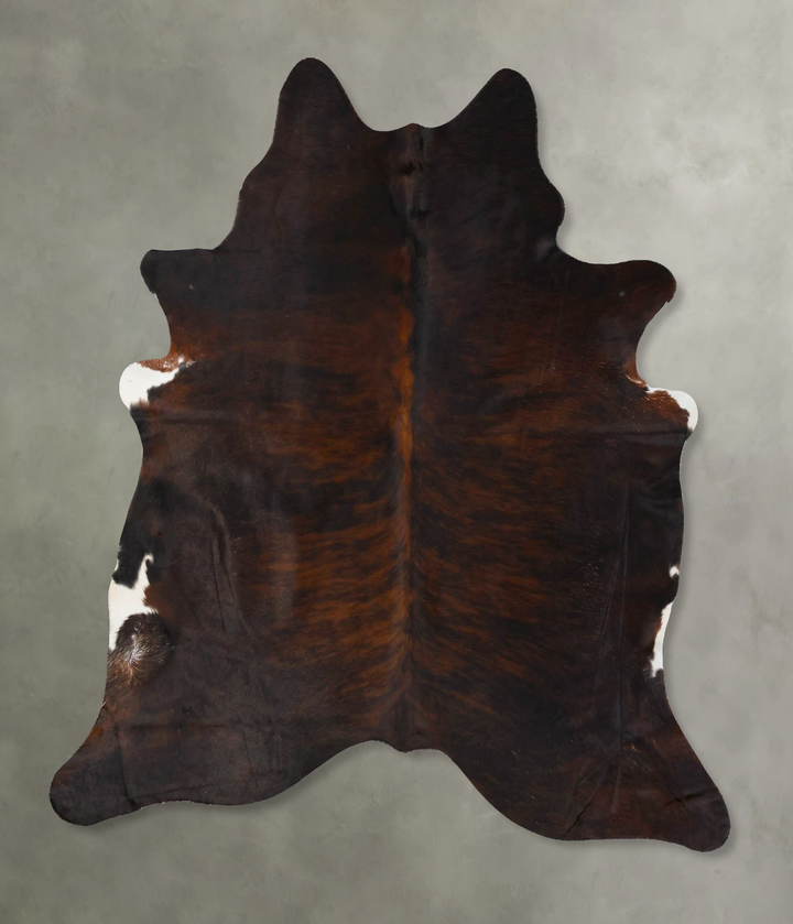 Dark Brindle X-Large Brazilian Cowhide Rug 6'10"H x 6'3"W #B25718 by Hudson Hides