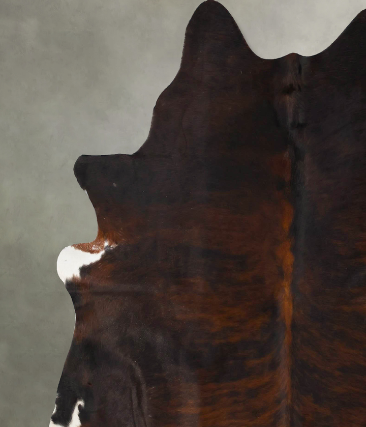 Dark Brindle X-Large Brazilian Cowhide Rug 6'10"H x 6'3"W #B25718 by Hudson Hides