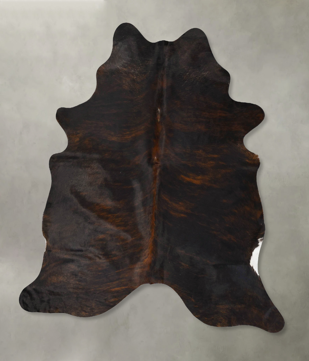 Dark Brindle X-Large Brazilian Cowhide Rug 7'10"H x 6'2"W #B25722 by H