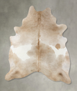 Taupe X-Large Brazilian Cowhide Rug 7'4"H x 6'1"W #B25725 by Hudson Hides