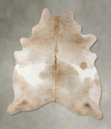 Taupe X-Large Brazilian Cowhide Rug 7'4"H x 6'1"W #B25725 by Hudson Hides
