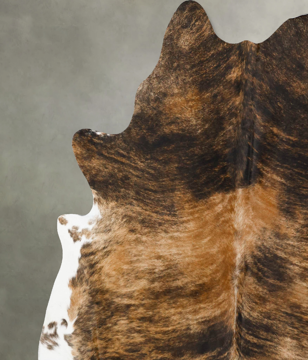 Dark Brindle XX-Large Brazilian Cowhide Rug 8'0"H x 6'10"W #B25728 by 