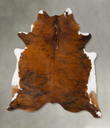 Medium Brindle XX-Large Brazilian Cowhide Rug 8'5"H x 6'11"W #B25748 by Hudson Hides