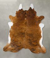 Medium Brindle XX-Large Brazilian Cowhide Rug 7'11"H x 7'2"W #B25749 by Hudson Hides