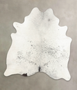 Salt and Pepper Black X-Large Brazilian Cowhide Rug 7'1"H x 6'5"W #B2575 by Hudson Hides