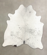 Salt and Pepper Black X-Large Brazilian Cowhide Rug 7'1"H x 6'5"W #B2575 by Hudson Hides