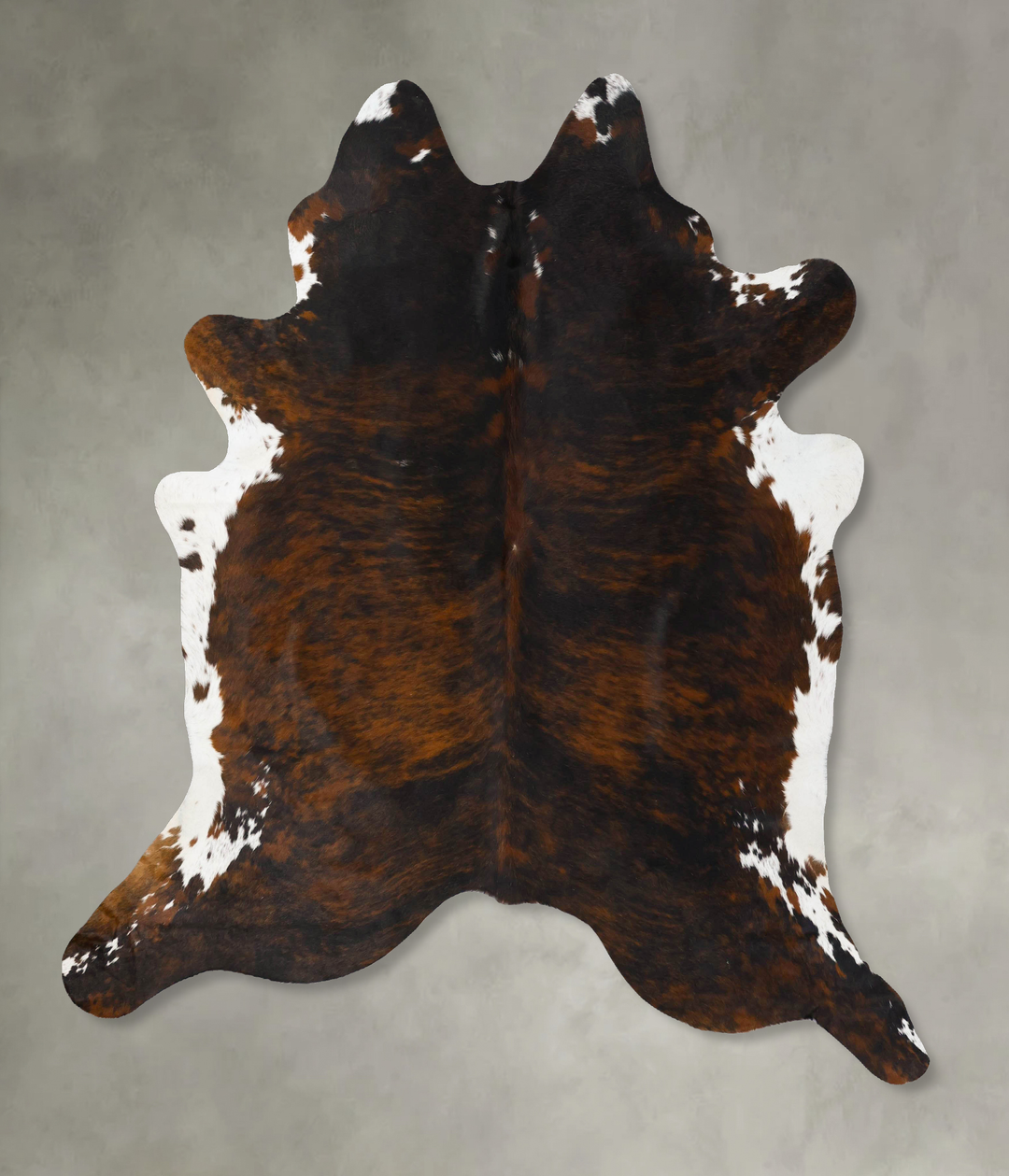 Dark Brindle XX-Large Brazilian Cowhide Rug 7'7"H x 6'11"W #B25750 by 