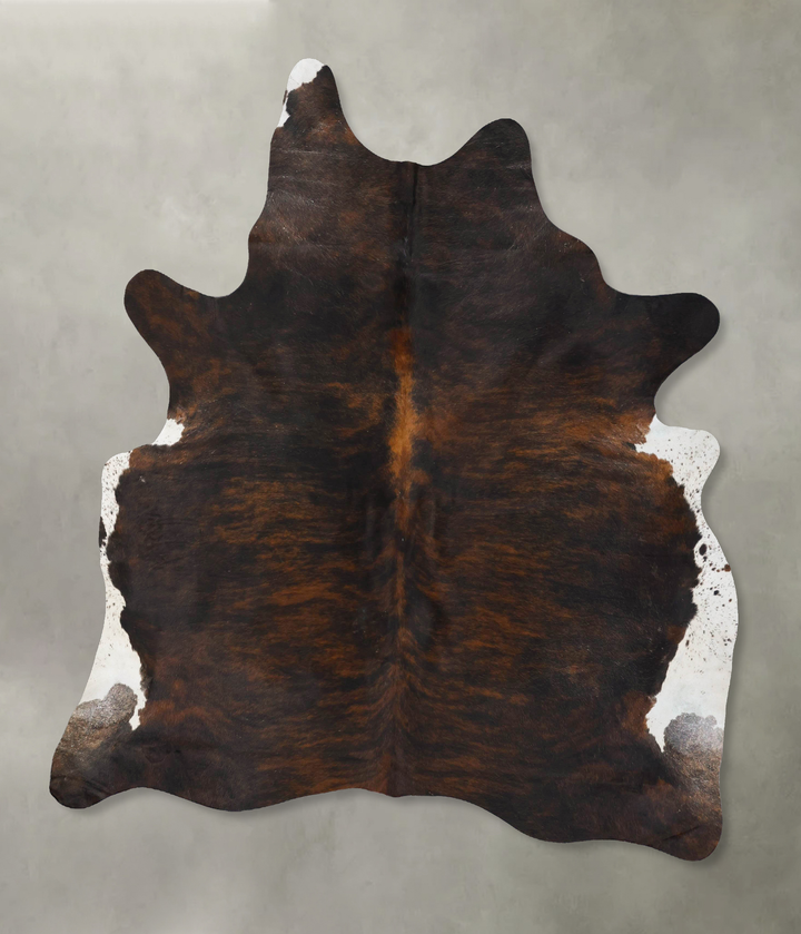 Dark Brindle XX-Large Brazilian Cowhide Rug 7'11"H x 6'7"W #B25755 by Hudson Hides