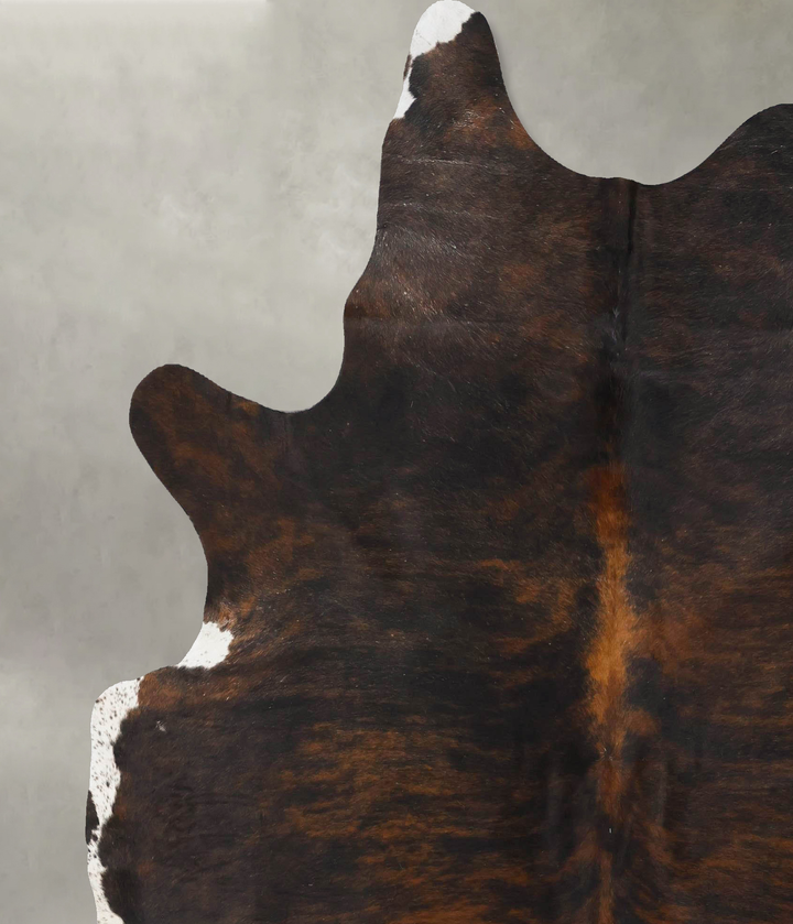 Dark Brindle XX-Large Brazilian Cowhide Rug 7'11"H x 6'7"W #B25755 by Hudson Hides