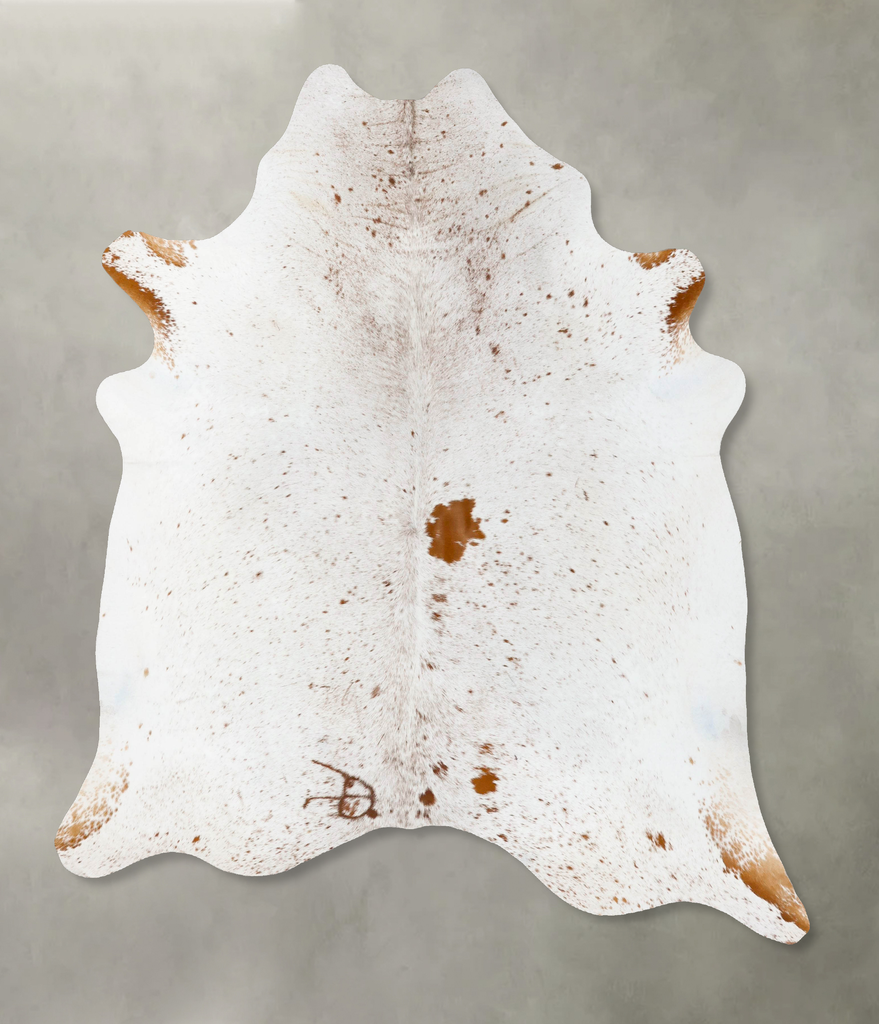 Salt and Pepper Brown XX-Large Brazilian Cowhide Rug 8'2"H x 7'0"W #B25757 by Hudson Hides
