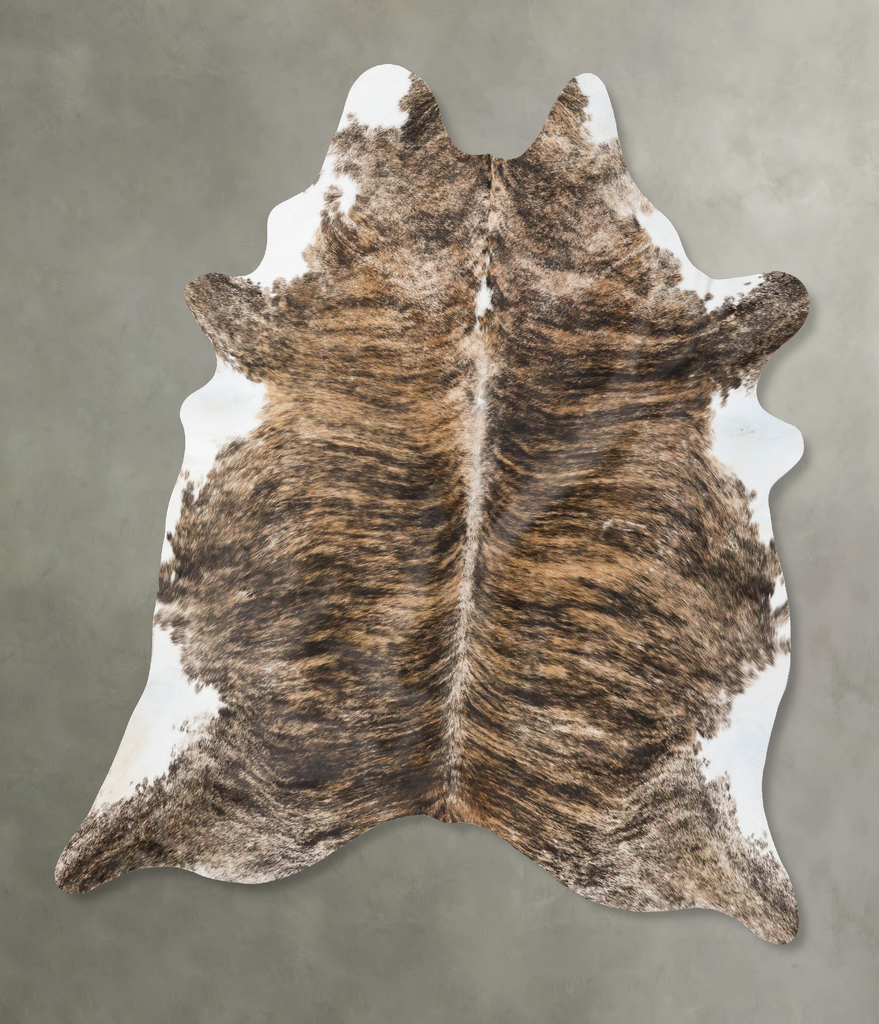 Light Brindle XX-Large Brazilian Cowhide Rug 8'10"H x 6'10"W #B25774 by Hudson Hides