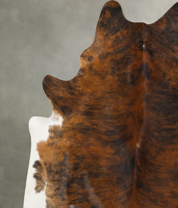 Dark Brindle XX-Large Brazilian Cowhide Rug 8'3"H x 7'1"W #B25777 by Hudson Hides